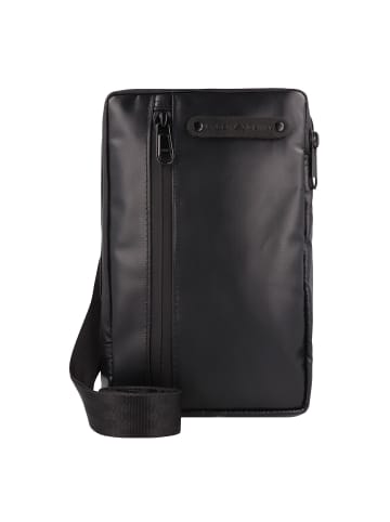 Greenburry Upcycled Tarpaulin Mini Bag Umhängetasche 14 cm in black