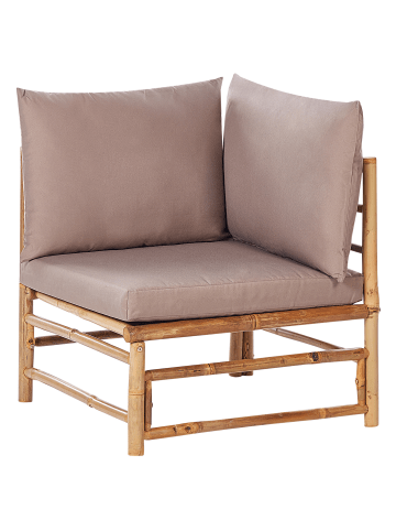 Beliani Sessel CERRETO in Braun/Beige - (W) 67 x (H) 80 x (L) 67 cm