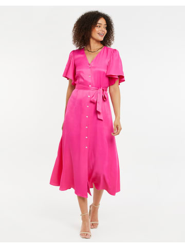 Threadbare Sommerkleid THB Salad Satin Midi in Pink