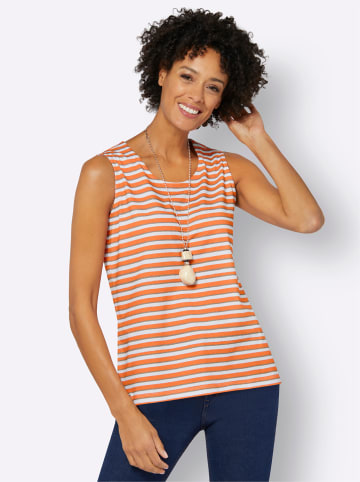 WITT WEIDEN Ringelshirt in orange-weiß-geringelt