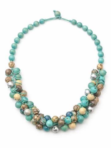 collezione alessandro Kurze Kette " Manila " in aqua