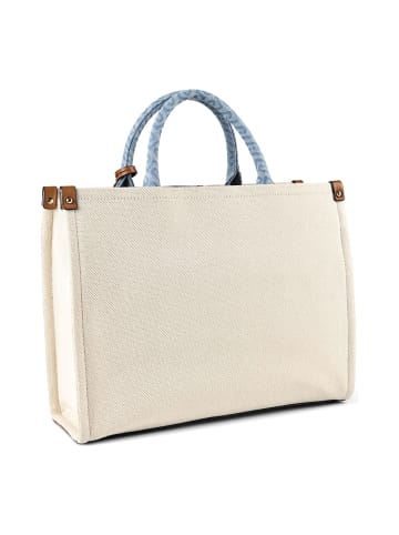 Liu Jo Ridhi Shopper Tasche M 34 cm in neutro-denim