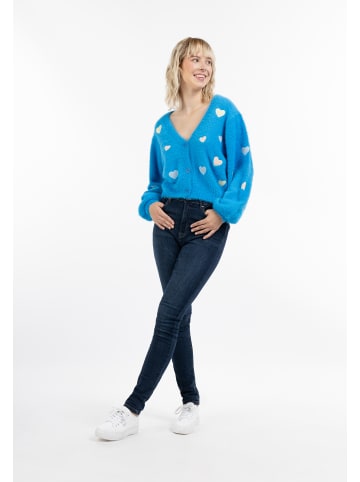 myMo Strickjacke in Blau