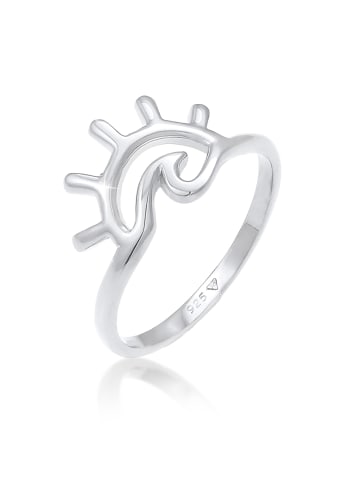 Elli Ring 925 Sterling Silber Sonne, Wellen in Silber