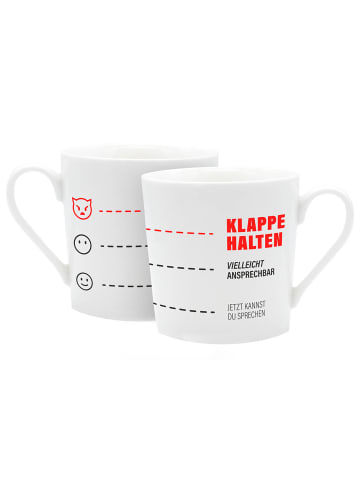 Geda Labels Tasse Klappe halten in Weiß - 350ml