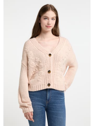 DreiMaster Damen Strickjacke Mit Knöpfen in Hellrosa