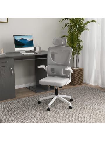 Vinsetto Bürostuhl-60L x 59B x 114-122H cm-Grau