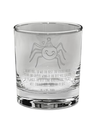 Mr. & Mrs. Panda Glas Spinne Agathe Party mit Spruch in Transparent
