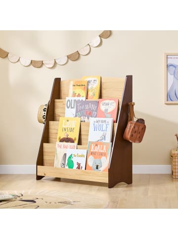 SoBuy Bücherregal in Natürliche Kiefernholzmaserung - (W) 30 x (H) 88 x (L) 80 cm