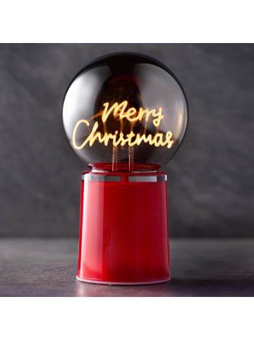 Butlers Butlers Kugel GLOW BALL Merry Xmas in Rot