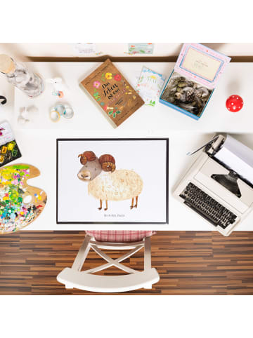 Mr. & Mrs. Panda schreibauflage Sternzeichen Widder ohne Spruch in Weiß