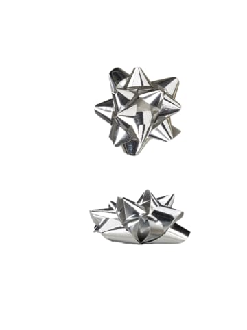 relaxdays 300x Geschenkschleifen in Silber