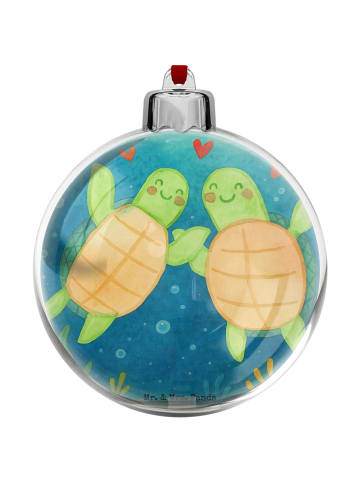 Mr. & Mrs. Panda Weihnachtskugel Kunststoff Schildkröten Paar De... in Weiß