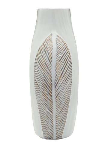 Mauro Ferretti Weiße Harzvase 27 x 11,5 x 31 cm
