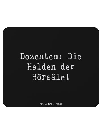 Mr. & Mrs. Panda Mauspad Spruch Dozenten Helden mit Spruch in Schwarz