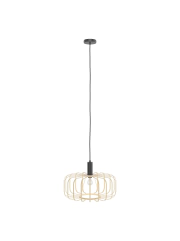 home24 Pendelleuchte ZESTA 1-flammig in Beige / Schwarz