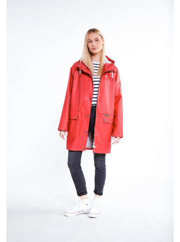 Schmuddelwedda Damen Oversized Regenmantel in Rot