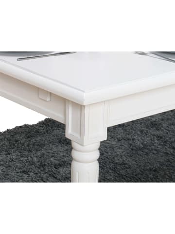 ebuy24 Essgruppe Amaretta (7-teilig) Weiß 180 x 100 cm