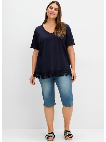 sheego T-Shirt in tiefblau