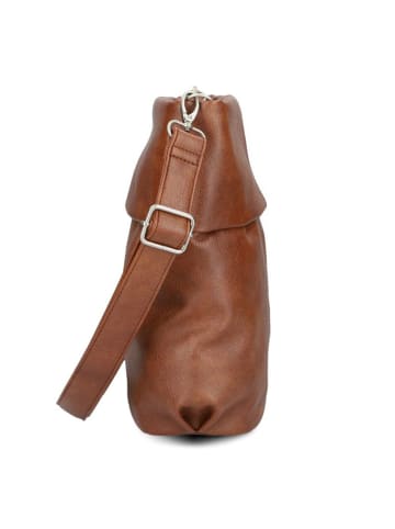 Zwei Mademoiselle.M Schultertasche 27 cm cognac