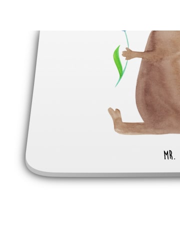 Mr. & Mrs. Panda Untersetzer für Gläser Hund Blume ohne Spruch in Weiß