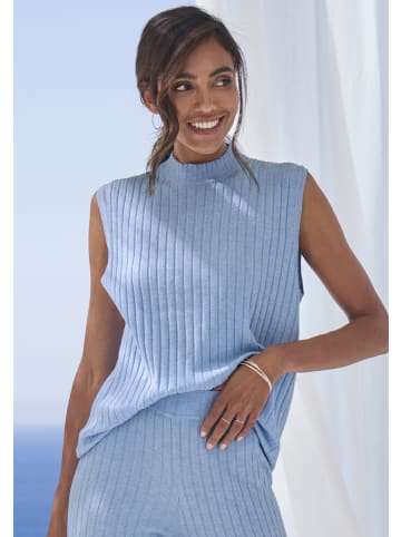 French Connection Stricktop in blau-meliert