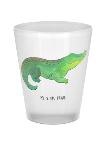 Mr. & Mrs. Panda Schnapsglas Krokodil ohne Spruch in Transparent