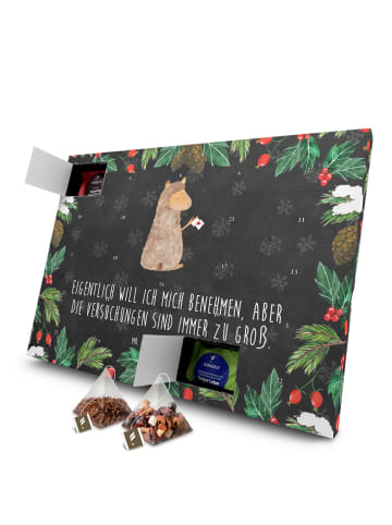 Mr. & Mrs. Panda Adventskalender Alpaka Fahne mit Spruch in Kreidetafel