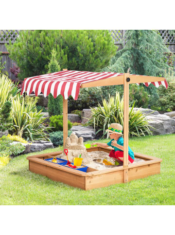 Outsunny Sandkasten 107,5L x 107,5B x 110H cm