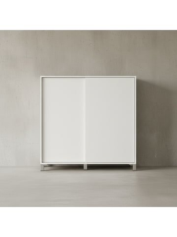 KADIMA DESIGN Schuhschrank WL5.712 Holz 100x108x37,5 cm Ablage Hoch, Design in Weiß