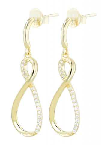 Adeliás Damen keine Unendlichzeichen aus 925 Silber mit Zirkonia 2.8 cm in gold