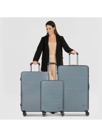 Franky Dallas 3.0 4 Rollen Kofferset 3-teilig mit Dehnfalte in grey