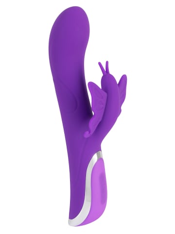 Sweet Smile Vibrator mit Klitorisreizer und Rotation Rechargeable Rotating Vibrator in lila