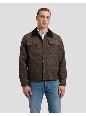 Lee Overshirt Cord Collar Mix in Chocolate Torte