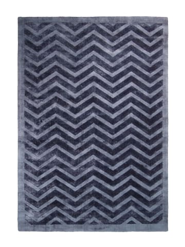 Kayoom Kurzflor Teppich Luxury 410 in marineblau - rechteckig
