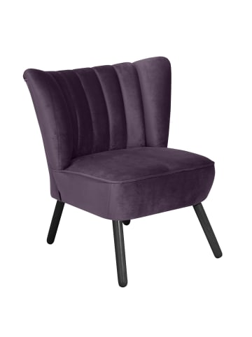 58 aufm Kessel SESSEL Kadisha Bezug Samtvelours Buche schwarz lackiert / purple