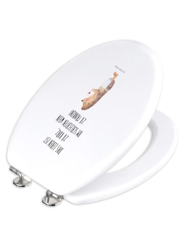 Mr. & Mrs. Panda Klo-Deckel Igel Wein mit Spruch in Weiß