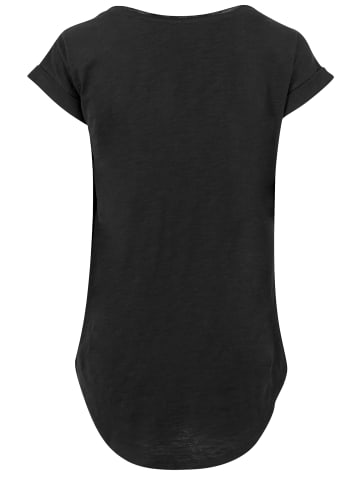 F4NT4STIC Long Cut T-Shirt Schmetterling Illusion Long in schwarz