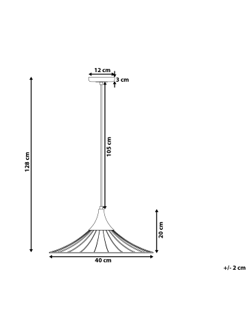 Beliani Pendelleuchten GIONA in Schwarz - (W) 40 x (H) 128 x (L) 40 cm