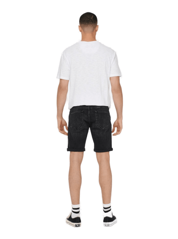 Only&Sons Short ONSPLY 5192 regular/straight in Schwarz