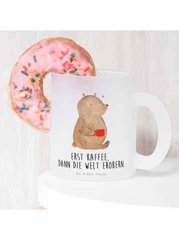 Mr. & Mrs. Panda Kaffeebecher Bär Kaffee mit Spruch in Transparent