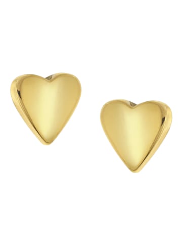 Boccia Herz-Ohrringe für Kinder Titan Goldfarben