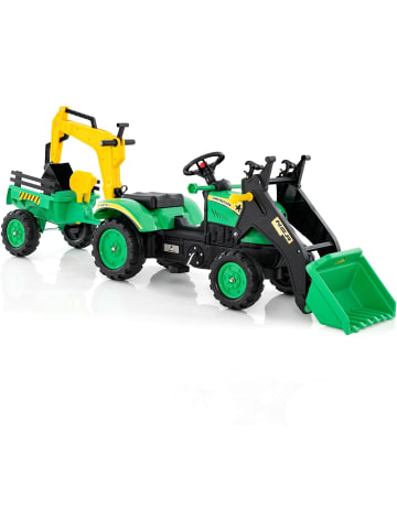 COSTWAY Trettraktor Kinder Elektroauto 3-6 Jahre in Grün