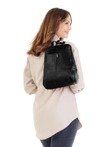 Samantha Look Rucksack echt Leder in schwarz