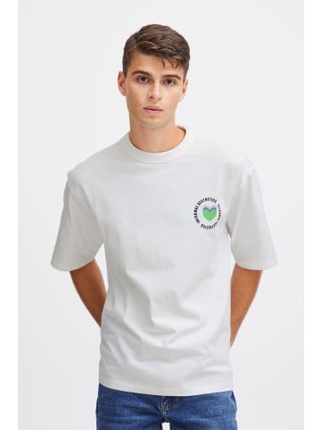 CASUAL FRIDAY T-Shirt CFTue relaxed fit tee with chest print in Weiß