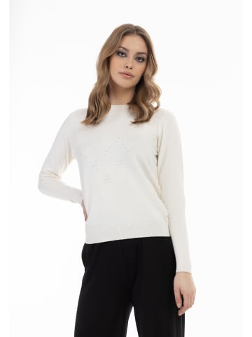 faina Strick Pullover in Wollweiss