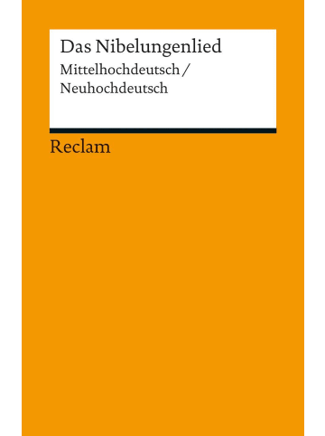 Reclam Verlag Das Nibelungenlied | Mittelhochdeutsch/Neuhochdeutsch