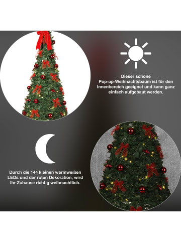 STAR Trading LED Weihnachtsbaum Pop-up-tree 185cm in Silber