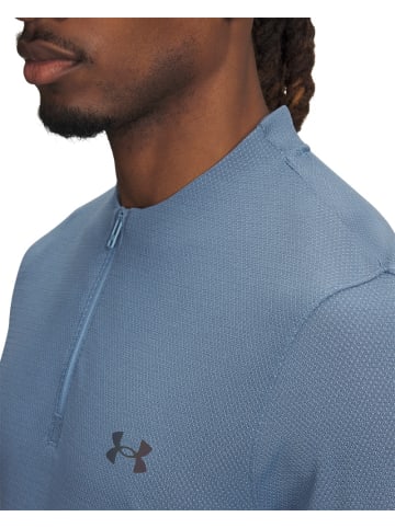 Under Armour Longsleeve "Vanish Elite Seamless 1/4 Zp" in Blau