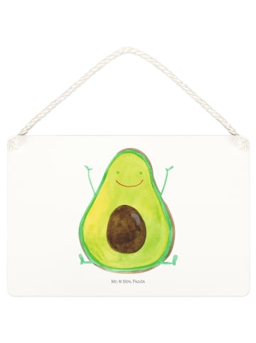 Mr. & Mrs. Panda Deko Schild Avocado Glücklich ohne Spruch in Weiß